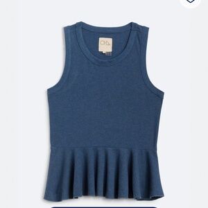 Chaser Anne Peplum Knit Tank